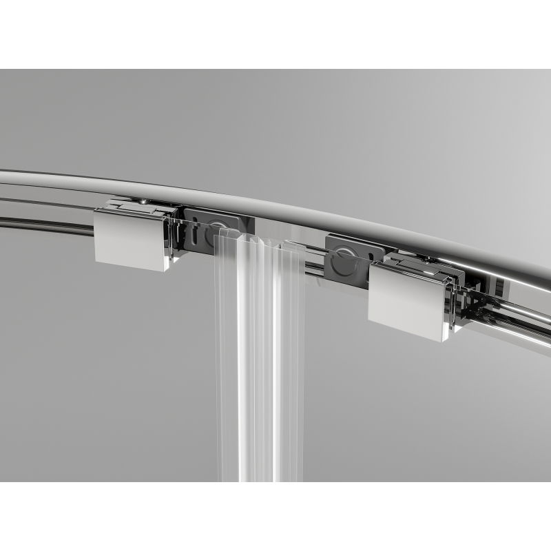 Mexen Exo asymetrická sprchová kabína s posuvnými dverami 120 x 80 cm, transparentná, chróm - 8132-120-080-01-00