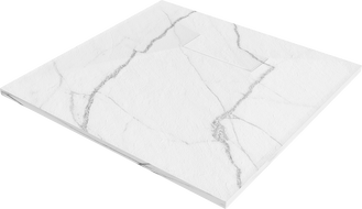 Mexen Hugo štvorecový sprchový kút SMC 70 x 70 cm, biely kameň - 42157070