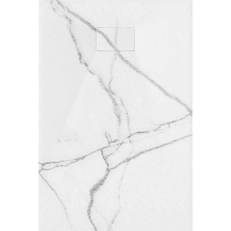 Mexen Hugo obdĺžnikový sprchový kút SMC 90 x 80 cm, biely kameň - 42158090