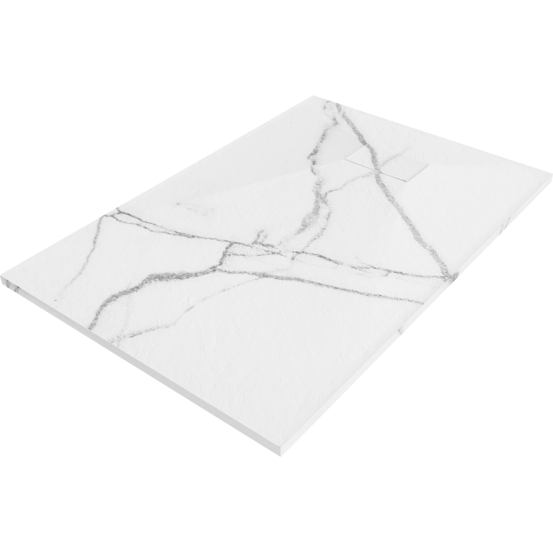 Mexen Hugo rektangulárny sprchovací kút SMC 100 x 90 cm, biely kameň - 42159010