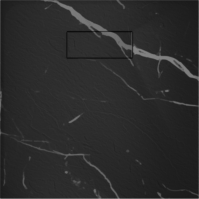 Mexen Hugo štvorcová sprchová vanička SMC 70 x 70 cm, čierny kameň - 42757070