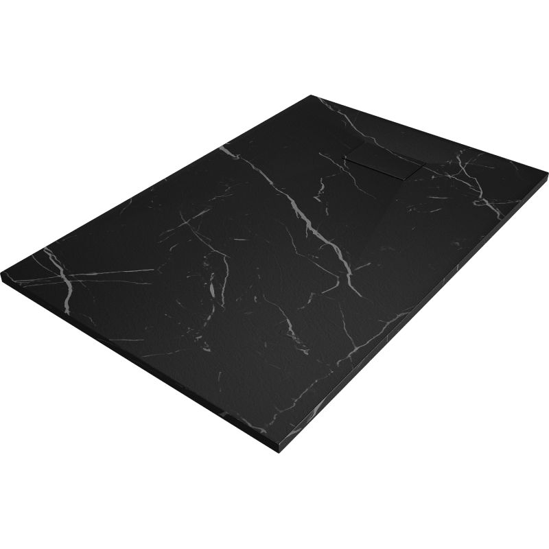 Mexen Hugo obdĺžniková sprchová vanička SMC 90 x 80 cm, čierny kameň - 42758090