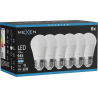 Mexen Nova 6x Žiarovka LED E27, G45, 9W, Studená - 6500K, 945 lm - L101-E27-0965-01x06