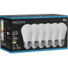 Mexen Nova 6x LED žiarovka E27, G45, 10W, Teplá - 3000K, 1055 lm - L101-E27-1030-01x06