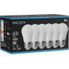 Mexen Nova 6x LED žiarovka E27, G45, 10W, Studená - 6500K, 1055 lm - L101-E27-1065-01x06