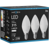 Mexen Nova 3x LED žiarovka E14, C37, 3W, Neutrálna - 4000K, 315 lm - L102-E14-0340-01x03