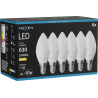 Mexen Nova 6x LED žiarovka E14, C37, 6W, Teplá - 3000K, 630 lm - L102-E14-0630-01x06