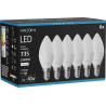 Mexen Nova 6x LED žiarovka E14, C37, 7W, Neutrálna - 4000K, 735 lm - L102-E14-0740-01x06