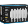 Mexen Nova 6x LED žiarovka E14, C37, 8W, Teplá - 3000K, 840 lm - L102-E14-0830-01x06