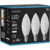 Mexen Nova 3x LED žiarovka E14, C37, 8W, Neutrálna - 4000K, 840 lm - L102-E14-0840-01x03