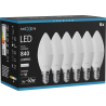 Mexen Nova 6x LED žiarovka E14, C37, 8W, Neutrálna - 4000K, 840 lm - L102-E14-0840-01x06