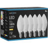 Mexen Nova 6x LED žiarovka E14, C37, 10W, Teplá - 3000K, 1055 lm - L102-E14-1030-01x06