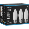 Mexen Nova 3x LED žiarovka E27, C37, 5W, Neutrálna - 4000K, 525 lm - L102-E27-0540-01x03