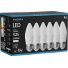 Mexen Nova 6x LED žiarovka E27, C37, 5W, Neutrálna - 4000K, 525 lm - L102-E27-0540-01x06