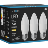 Mexen Nova 3x Žiarovka LED E27, C37, 8W, Teplá - 3000K, 840 lm - L102-E27-0830-01x03