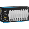 Mexen Nova 10x LED žiarovka E27, C37, 10W, Teplá - 3000K, 1055 lm - L102-E27-1030-01x10