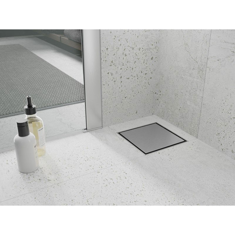 Mexen Flat-Q M13 podlahový vpust štvorcový 12 x 12 cm, inox - 1010012