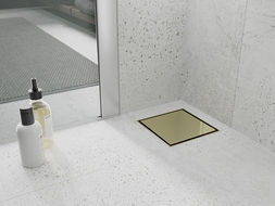 Mexen Flat-Q M13 podlahový vpust štvorcový 15 x 15 cm, zlatý - 1510015