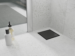 Mexen Flat-Q M13 podlahový vpust štvorcový 12 x 12 cm, čierny - 1710012