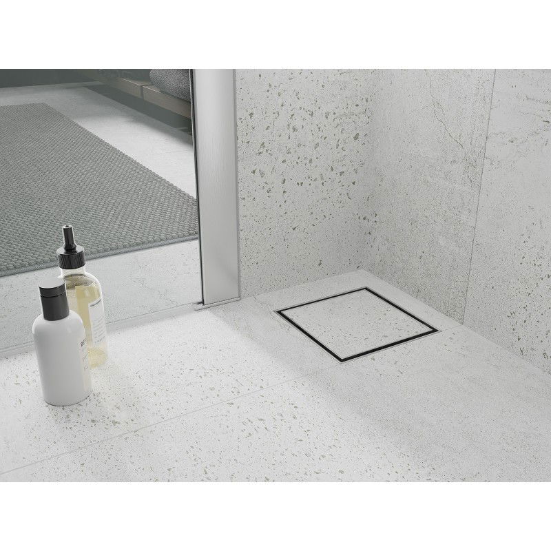 Mexen Flat-Q M13 podlahový štvorcový vpust 20 x 20 cm, inox - 1010020