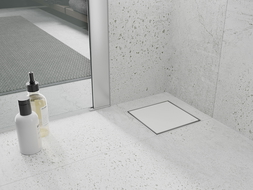 Mexen Flat-Q M13 podlahový vpust štvorcový 12 x 12 cm, biely - 1210012