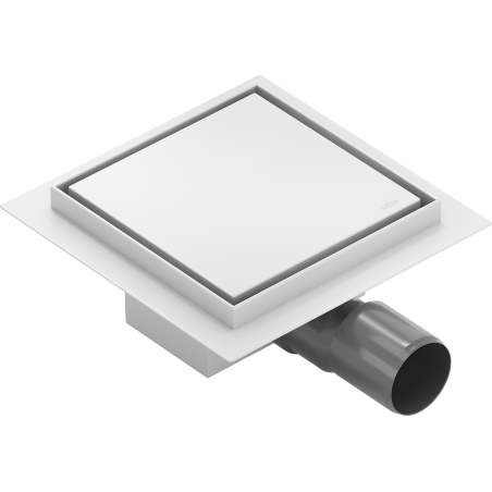 Mexen Flat-Q M13 podlahový vpust štvorcový 15 x 15 cm, biely - 1210015