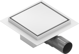 Mexen Flat-Q M13 podlahový vpust štvorcový 15 x 15 cm, biely - 1210015