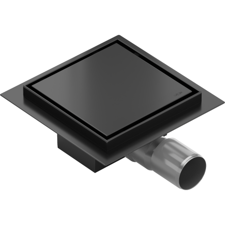 Mexen Flat-Q M13 podlahová vpust štvorcová 25 x 25 cm, čierna - 1710025