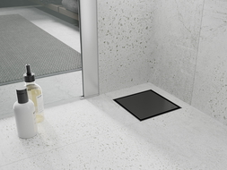 Mexen Flat-Q M13 podlahová vpust štvorcová 25 x 25 cm, čierna - 1710025