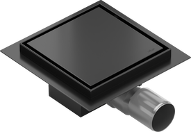 Mexen Flat-Q M13 podlahový vpust štvorcový 20 x 20 cm, čierny - 1710020