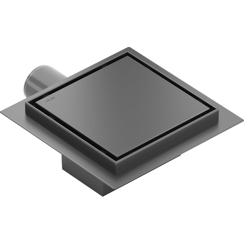 Mexen Flat-Q M13 podlahový štvorcový vpust 12 x 12 cm, kartáčovaný gun gray - 1E10012