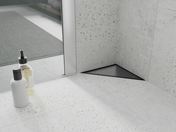 Mexen Flat-T M13 podlahový vpust trojuholníkový 20 x 20 cm, čierny - 1710320