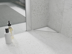 Mexen Flat-T M13 trojuholníková podlahová vpust 20 x 20 cm, biela - 1210320