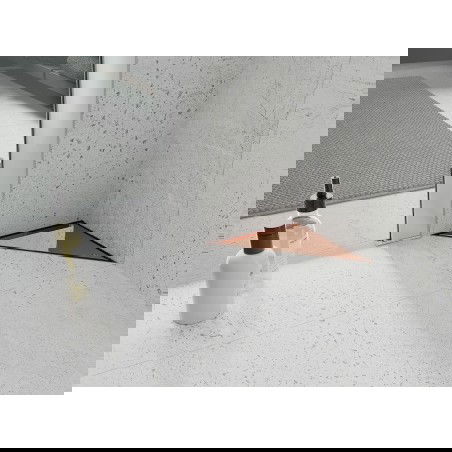 Mexen Flat-T M13 podlahový vpust trojuholníkový 20 x 20 cm, ružové zlato - 1610320