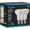 Mexen Nova 3x LED žiarovka E14, R50, 3W, Studená - 6500K, 315 lm - L103-E14-0365-01x03