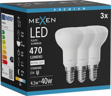Mexen Nova 3x LED žiarovka E14, R50, 4,5W, Neutrálna - 4000K, 470 lm - L103-E14-0540-01x03