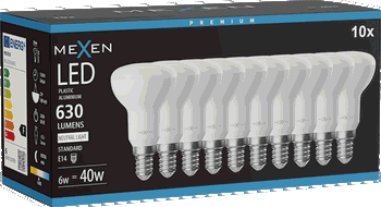 Mexen Nova 10x LED žiarovka E14, R50, 6W, Neutrálna - 4000K, 630 lm - L103-E14-0640-01x10