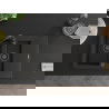 Mexen Gaspar granitový 1,5-komorový drez s odkvapkávačom 737 x 475 mm, Čierna/Zlatá metalíza, Sifón Čierna - 6507731505-75-B