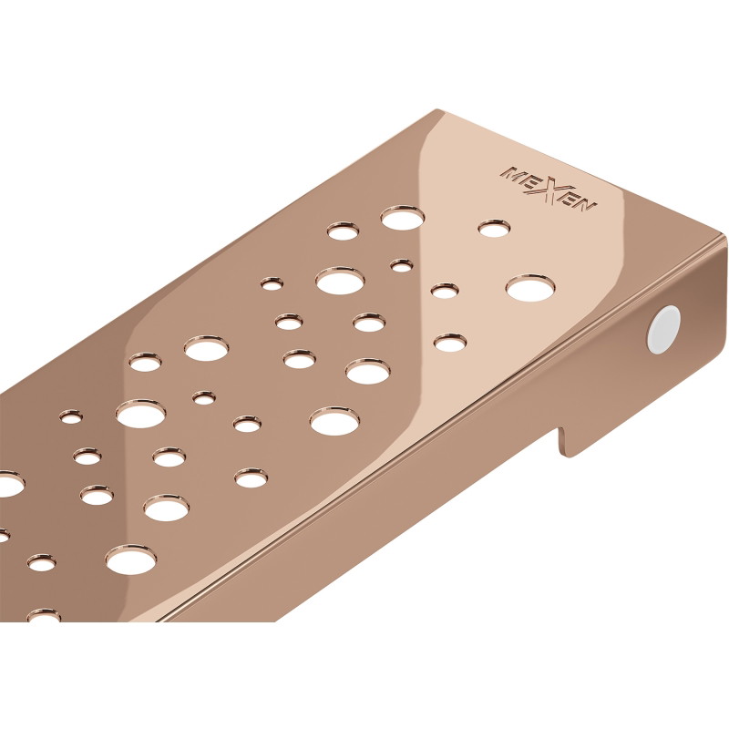 Mexen Flat M12 maskovnica na líniový odtok 90 cm, ružové zlato - 1621090