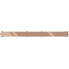 Mexen Flat Kryt M13 2v1 pre líniový odtok 50 cm, ružové zlato - 1619050