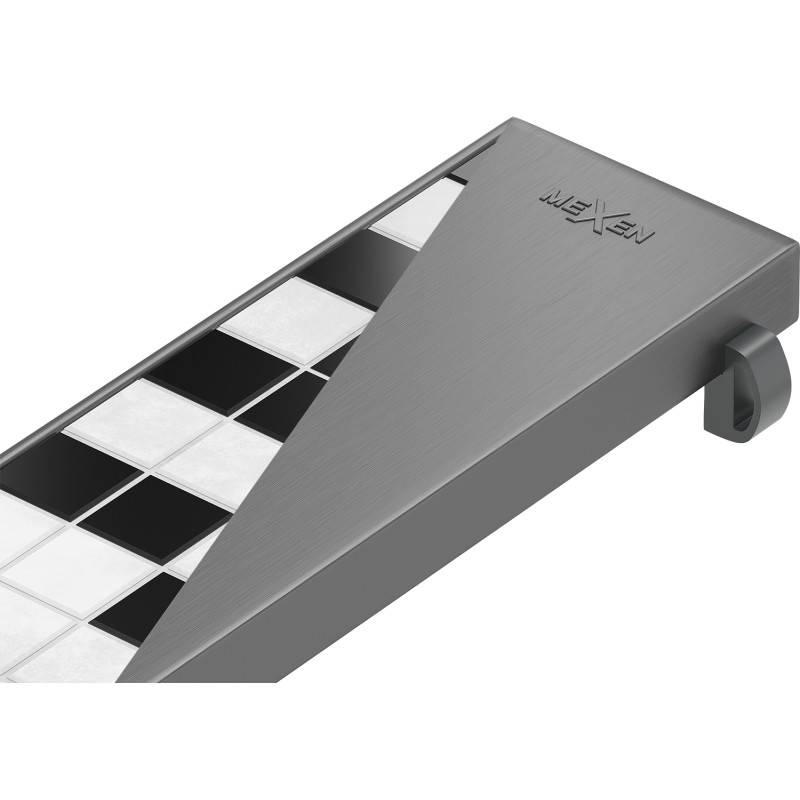Mexen Flat M13 maskovacia platňa 2v1 pre lineárny odtok 80 cm, gun gray brúsená - 1E19080