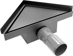 Mexen Flat-T M13 podlahový vpust trojuholníkový 20 x 20 cm, gun gray brúsený - 1E10320