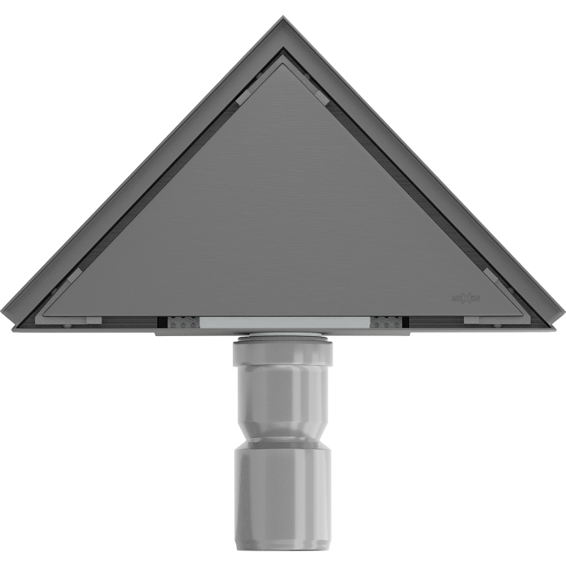 Mexen Flat-T M13 podlahový vpust trojuholníkový 20 x 20 cm, gun gray brúsený - 1E10320