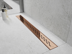 Mexen Flat M18 kryt na žľabový odtok 50 cm, ružové zlato - 1623050