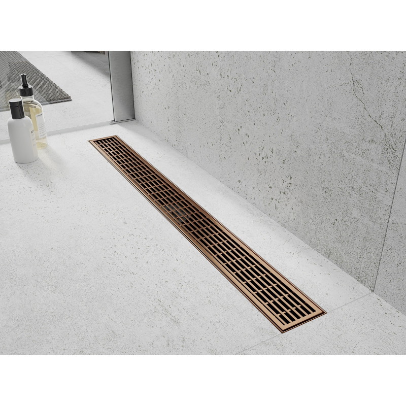 Mexen Flat M33 kryt na lineárny odtok 60 cm, kartáčovaná meď - 1C33060