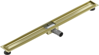 Mexen Flat telo pre líniový odtok 100 cm, zlatá kartáčovaná - 1A15100