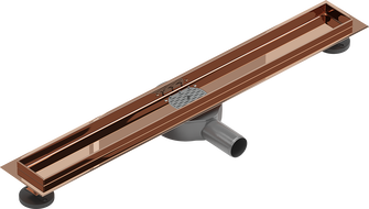 Mexen Flat 360° otočný korpus k liniovému odtoku 60 cm, ružové zlato - 1640060