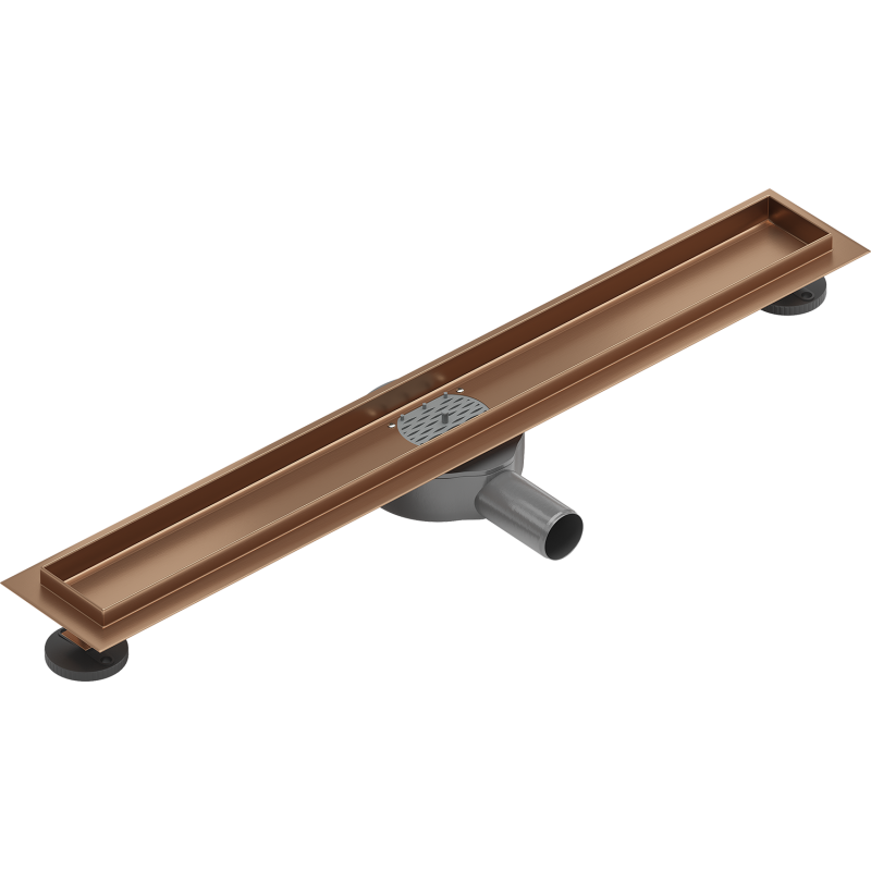 Mexen Flat 360° otočný korpus pre líniový odtok 50 cm, brúsená meď - 1C40050
