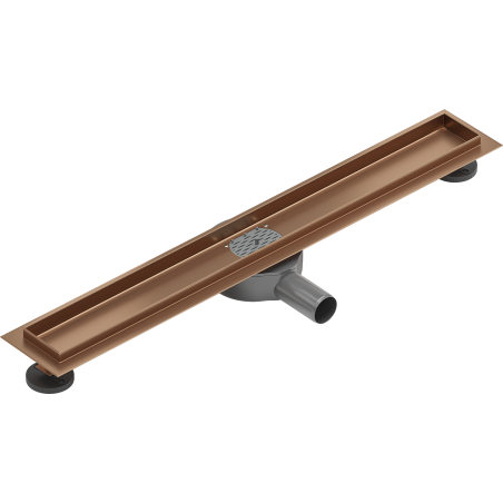 Mexen Flat 360° otočný korpus pre líniový odtok 50 cm, brúsená meď - 1C40050