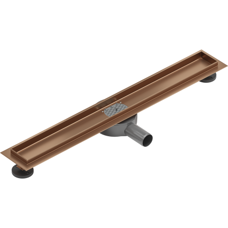 Mexen Flat 360° teleso pre rotačný líniový odtok 70 cm, kartáčovaná meď - 1C40070